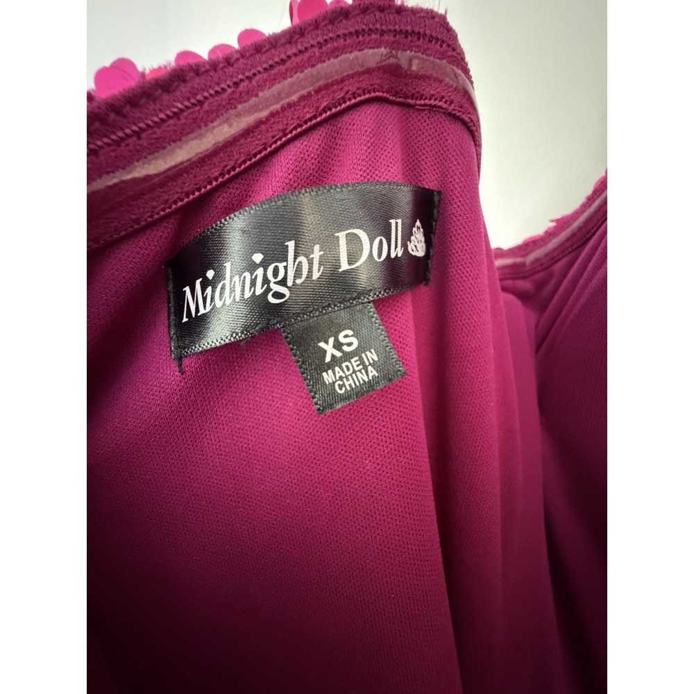 Midnight Doll Sz XS Pink Sequin Strapless Women Mini Dress - Picture 5 of 9